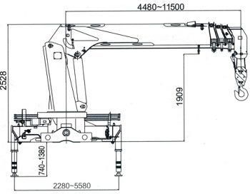 6tons 8tons Towing Truck Wrecker Flatbed Platform Recovery Truck Mounted Crane for Emergency Rescue