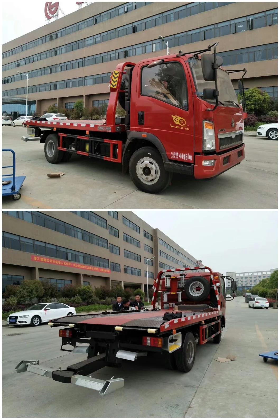 Dongfeng 4X2 Diesel Flatbed Street Wrecker 5ton-8tons Road Recovery Trucks for Sale