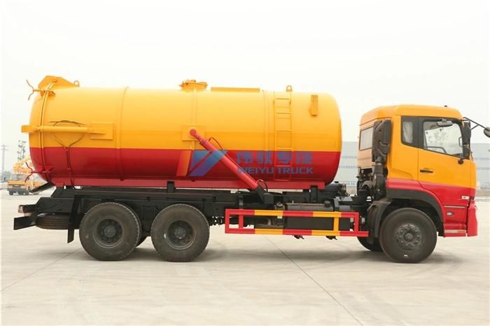 Dongfeng 6X4 18cbm 18tons Vacuum Sewage Suction Tanker Truck with Water Ring Vacuum Pump