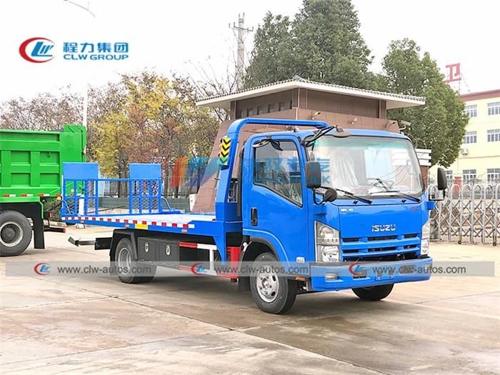 Isuzu 4X2 Towing Truck 5tons 6tons Recovery Road Wrecker Flatbed Tow Truck Isuzu Wrecker Truck