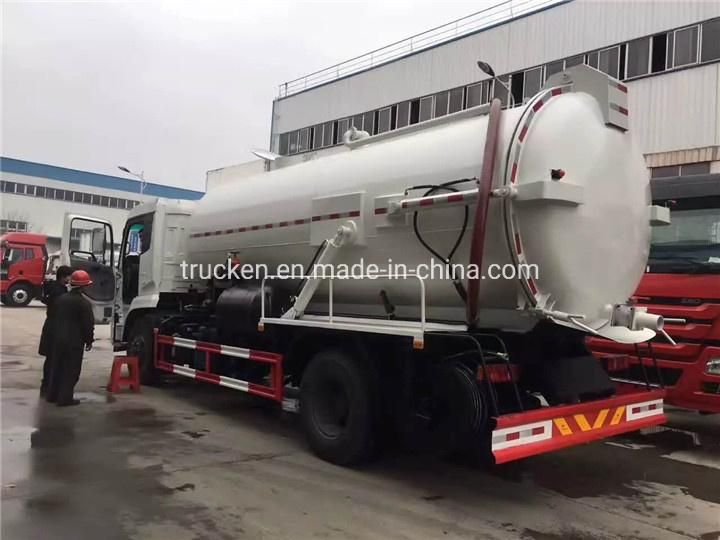 Dongfeng 12m3 Sewer Cleaning Vacuum Tank 4*2 Sewage Suction Truck