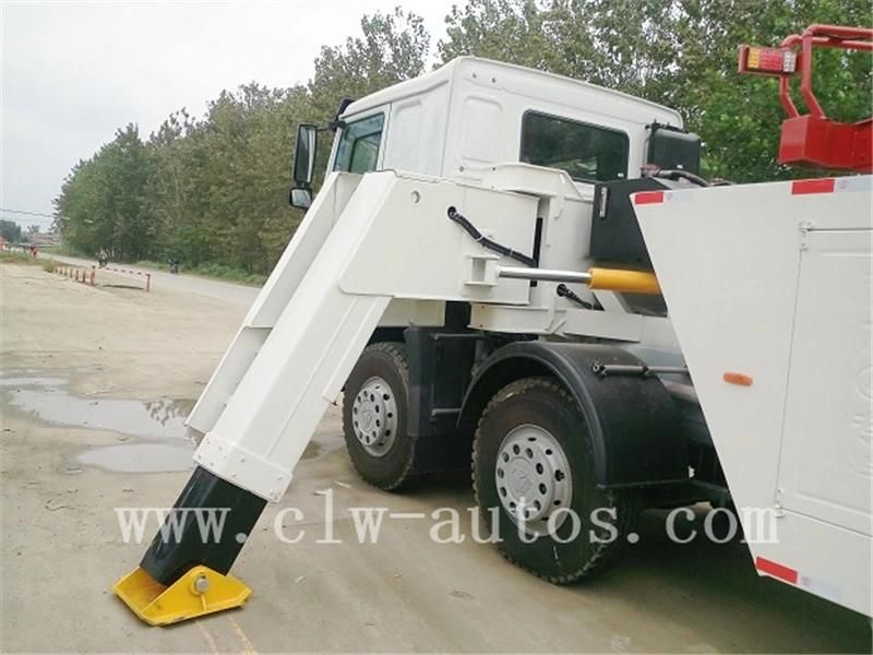 Sinotruk HOWO 8X4 371HP 360 Degree Rotation Lifting Boom 40tons Wrecker Towing Truck for Road Recovery Rescue