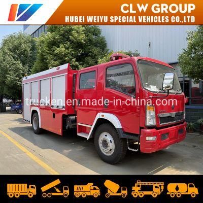 Sinotruk HOWO 4X2 Small 5tons 8tons Fire Fighting Forest Rescue Truck with Water Foam Tank