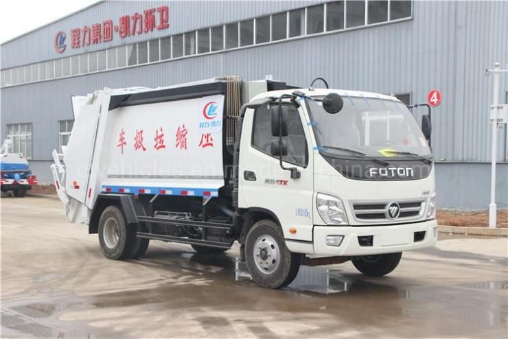 Foton 4X2 8000L Garbage Waste Compressed Collection Vehicle Compactor Truck