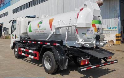 HOWO LHD 5000liter Light Duty Sewage Tank Vacuum Truck