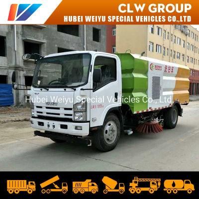 International Brand 4X2 China Four Brushes 8tons with 6cbm Dust Bin and 2cbm Water Tanker