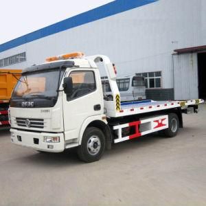 Dongfeng LHD and Rhd 4X2 One Pull Two Flatbed Towing Wrecker Truck