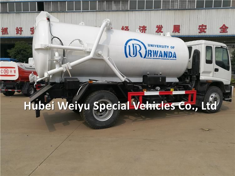 Isuzu 10000liters 10cbm Vacuum Septic Suction Truck 10t for Rwanda