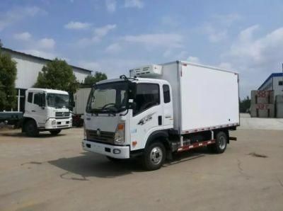 Sinotruk Brand Cdw 4X2 Mechanical Refrigerator Container Carrier Truck