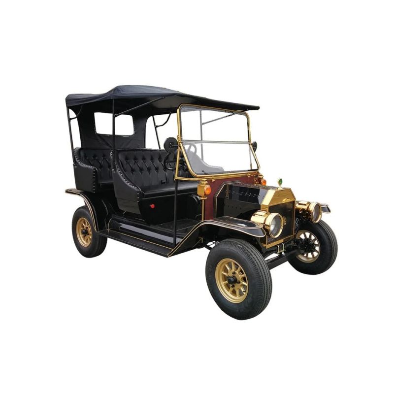 Factory Supply Battery Powered Tourist Sightseeing Bus Electric Vintage Classic Car Golf Cart