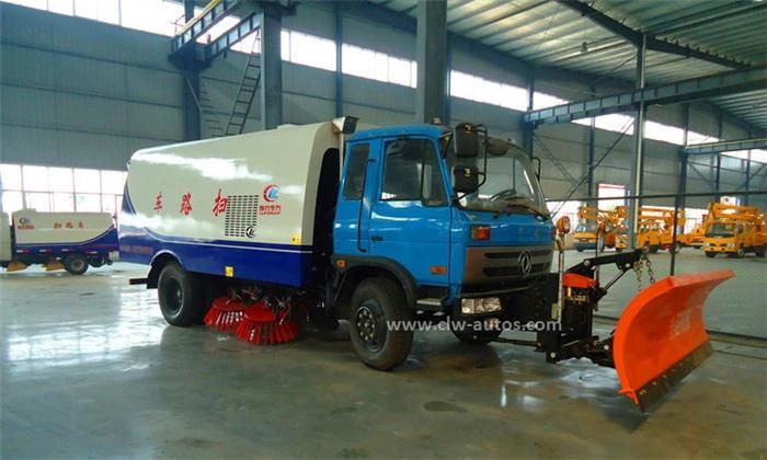 Dongfeng 8m3 9m3 Vacuum Road Sweeper Truck with Snow Shovel