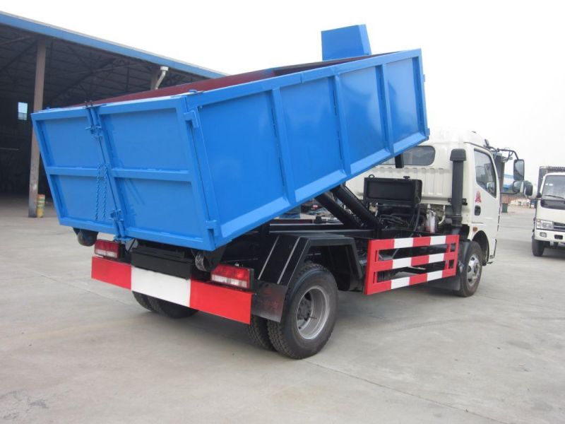 Dongfeng 4*2 Dlk 5tons-8tons Roll off Garbage Truck Self Load Dumpster Garbage Trucks