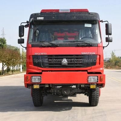Sino HOWO 4X4 6tons 4WD 1000gallon to 1500 Gallons Water Tank Fire Truck
