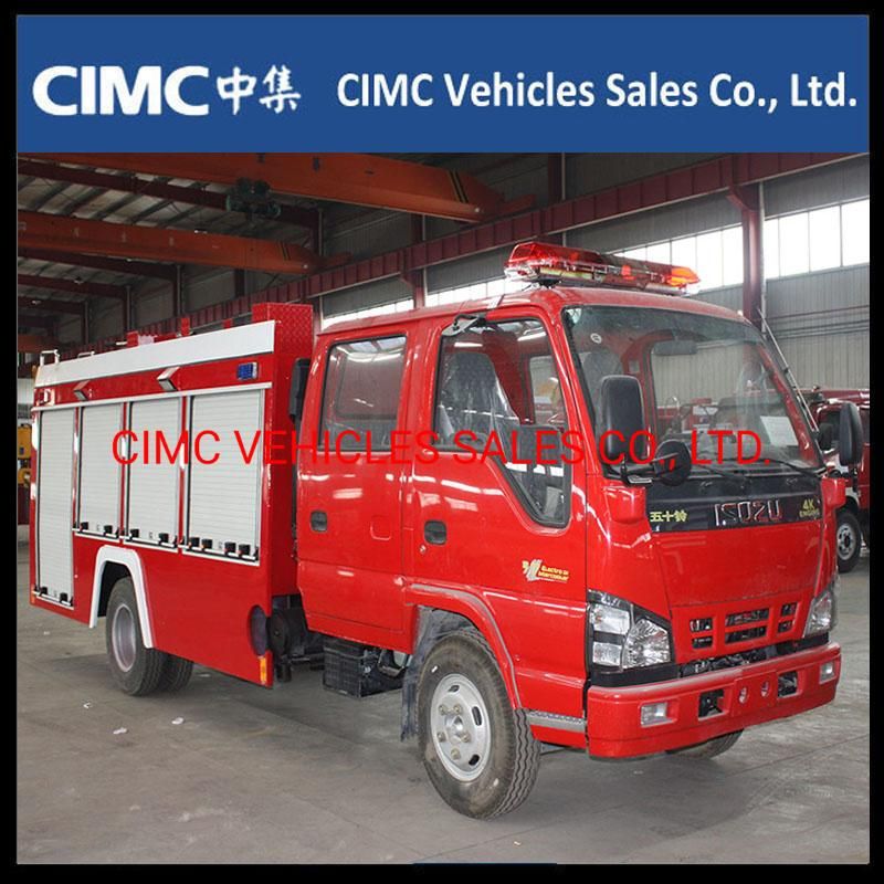 China Isuzu 600p Elf 4kh1 Npr 4000L Water Tank Fire Truck Price