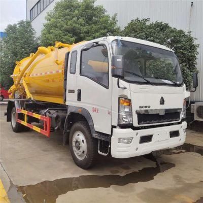 Factory Supply HOWO 5cbm 6cbm 5000L 6000L Vacuum Sewage Sludge Suction Tank Truck