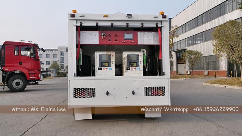 High Quality Isuzu 7cbm for Two Kinds Oil Mobile Fuel Truck with Filling Machine for Southeast Asian Market