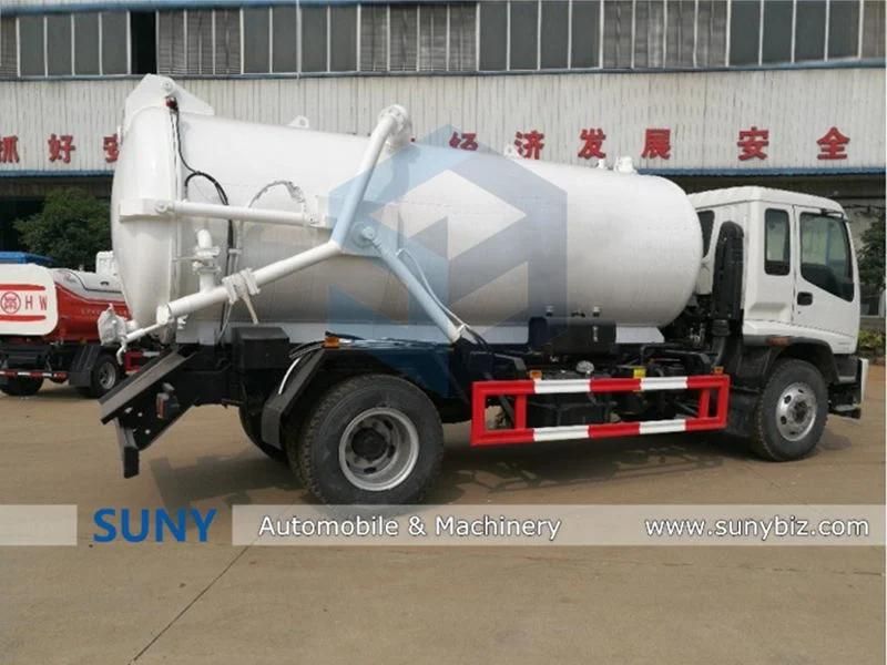 Isuzu 10cbm Vacuum Pump Sewage Sludge Suction Truck