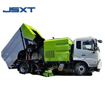 Jushixin China HOWO Dongfeng Low Price Water Spray Vacuum Cleaner 11-14m3 Truck Sweeper 4X2 Street Cleaning Sweeping Truck
