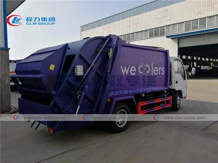 98HP 6-Wheel Diesel Engine 4tons Refuse Collect Isuzu 5cbm Garbage Compactor Truck for Laos