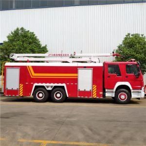 12000 Liters with 18m High HOWO Water Tower Fire Truck Elevating Fire Engine for Sale