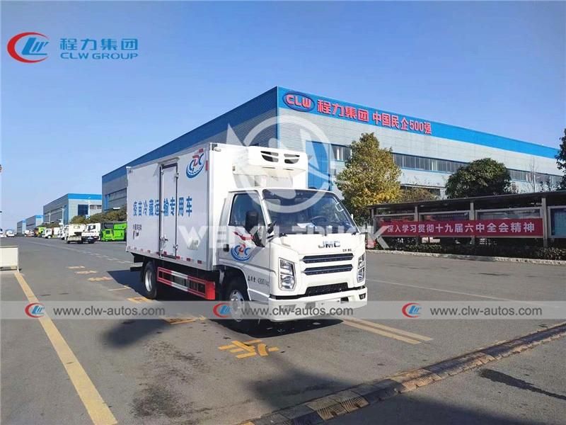 Jmc 4X2 3tons 5tons Frozen Food Delivery Small Refrigerated Van Truck Refrigerator Freezer Truck with Thermo King Unit