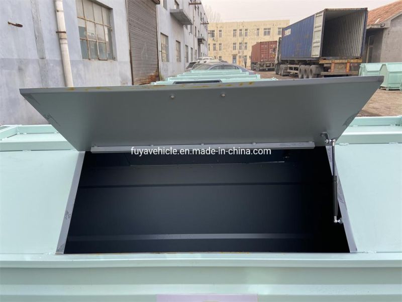Small 2m3 Carbon Steel 2000 Litres 2cbm 2ton 2 Cubic Meters Waste Garbage Bin