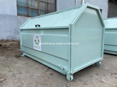 Small 2m3 Carbon Steel 2000 Litres 2cbm 2ton 2 Cubic Meters Waste Garbage Bin
