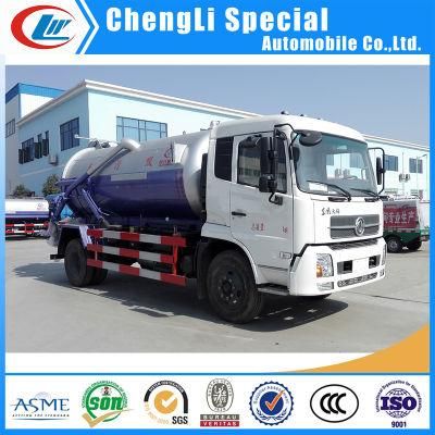 Dongfeng Tianjin 12cbm Vacuum Suction Tank Truck
