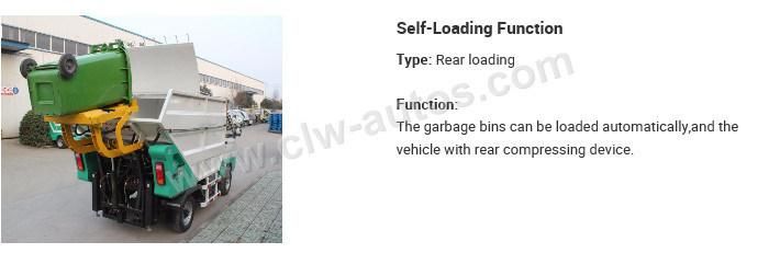 4 Wheels Mini Electric Garbage Compactor Truck for Refuse Collection City Cleaning Machine