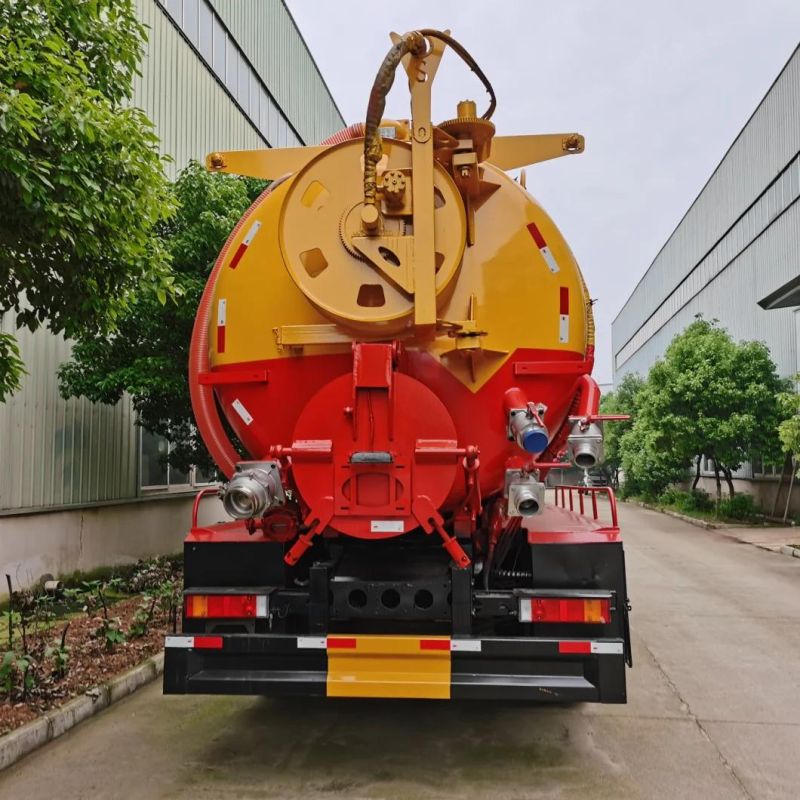 Dongfeng 6*4 Heavy Sewage Suction Truck Tank Volume 16-18cbm