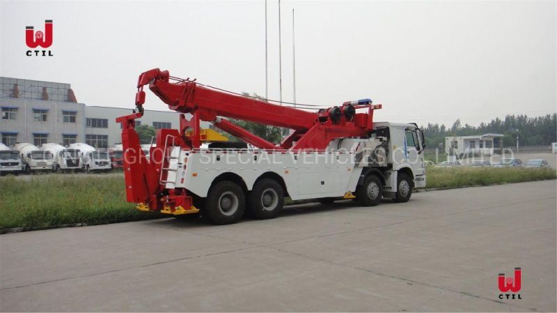 HOWO 50 Ton Recovery Truck Wrecker Tow Truck Rotator