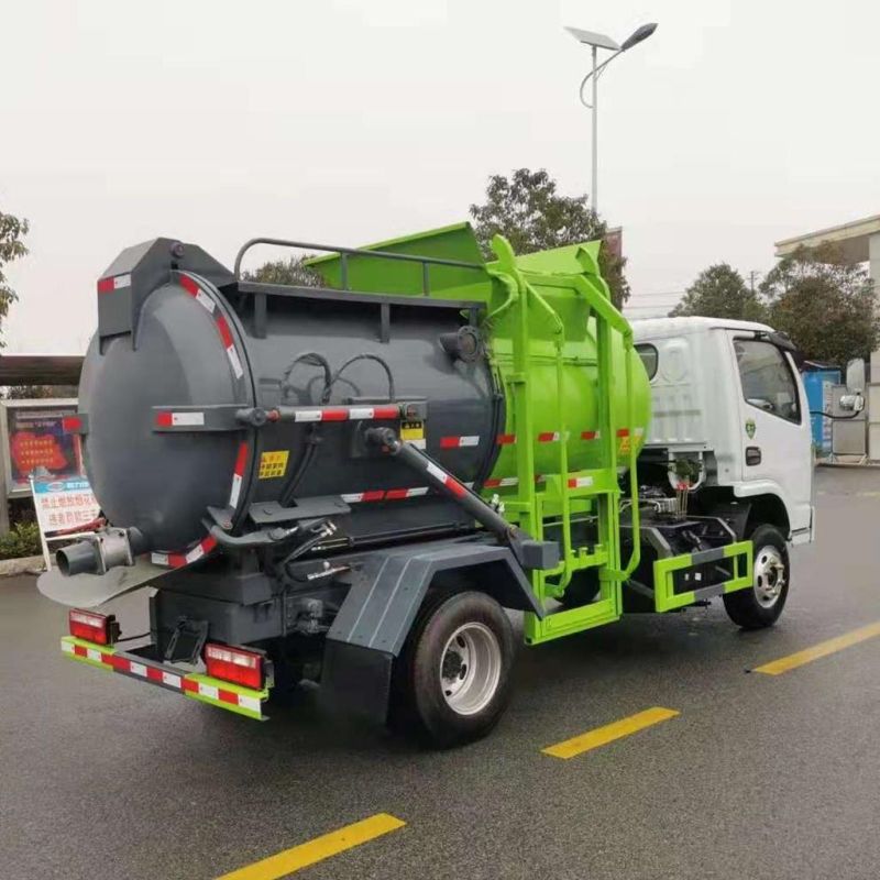 Hot Sale Dongfeng 5cbm Kitchen Garbage Truck Eat Hutch Garbage Truck