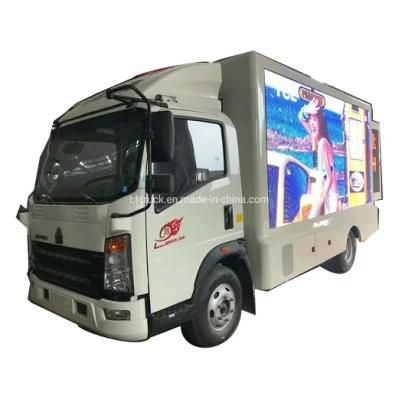 Best Quality HOWO Light 3 Side Full Color Diesel Generator Mobile Advertising Tuck