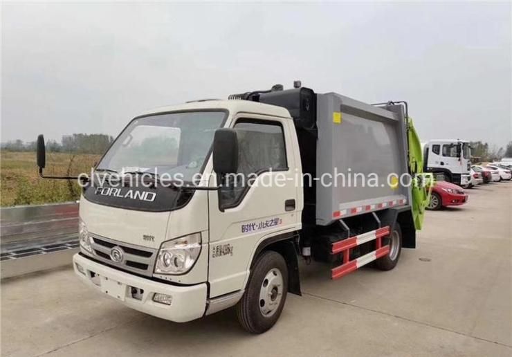 Foton Mini 4000L (3ton) Compressed Waste Rubbish Compactor Garbage Truck