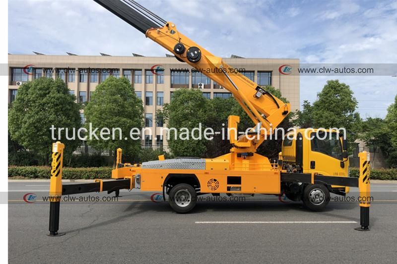 Japan Brand 6 Wheels 22 Meters Hydraulic Telescopic Boom Aerial Platform High-Altitude Working High Platform Operation Truck