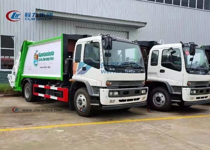 Clw 4*2 I Suzu 7cbm 8m3 9000L 10000liter 12000liters Garbage Compacted Compressed Compactor Truck