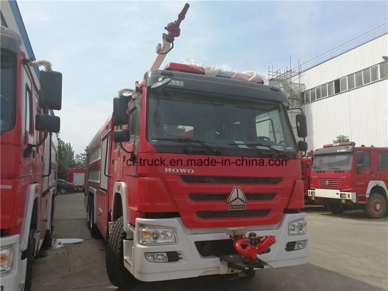 HOWO Telescopic Boom Hydraulic Ladder Fire Truck 8t Sinotruk HOWO Jy80 Emergency Rescue Fire Fighting Truck with The Original U. S. Champion Electric Winch