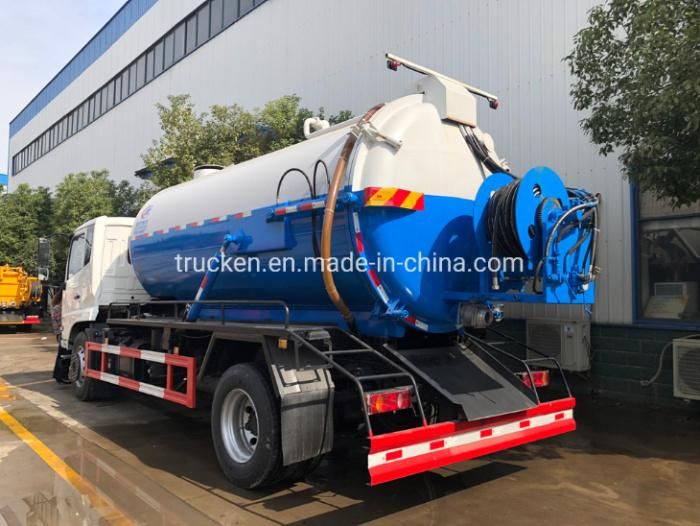 8m3 10m3 Dongfeng 4*2 High Pressure Sewer Sludge Vacuum Sewage Suction Truck