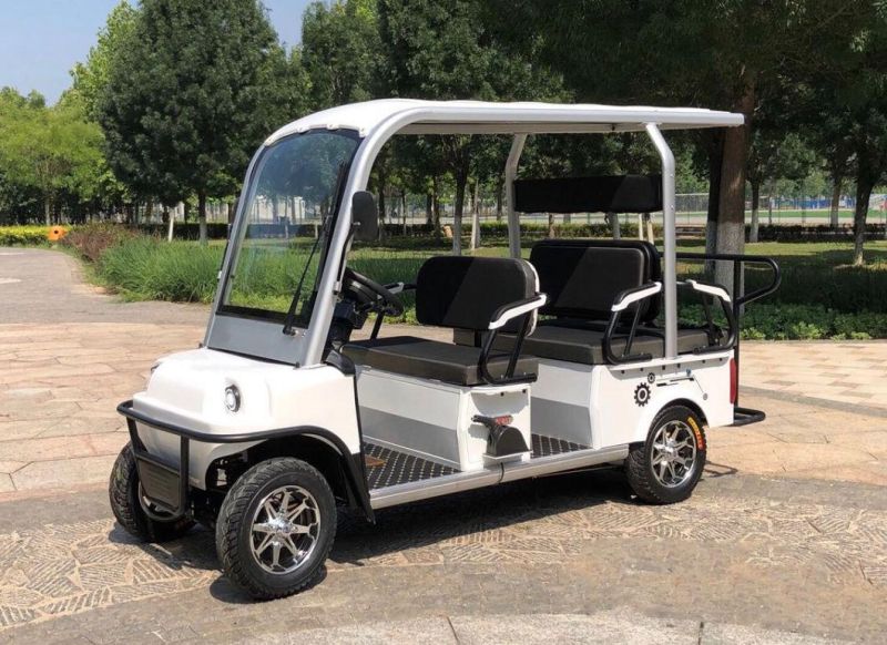 6 Passenger Cheap 1200W Tourist for Hotel Golf Course Electric Golf Cart Sightseeing Car