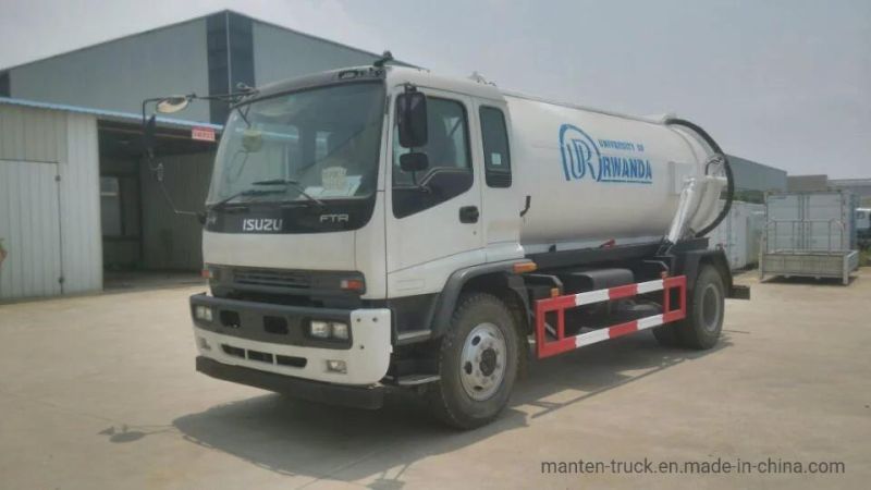 Isuzu 10, 000 Liter Sewage Vacuum Suction Truck for City Sewage Cleaning