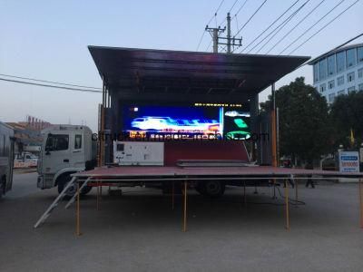 Portable Stage Platform JAC 9m Mobile LED Advertising Stage Truck