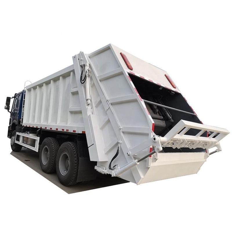 High Quality Heavy Duty HOWO 6X4 Chassis 371 HP Engine Power Mounted with Color 16 Cbm Compactor Garbage Truck for Sales>=1 Units