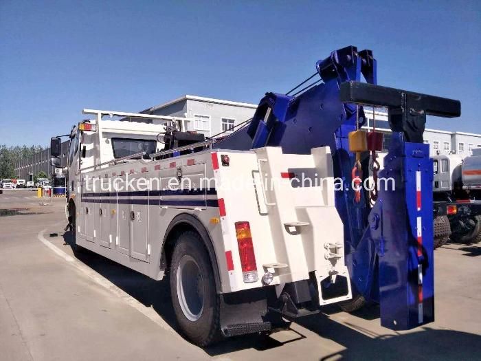 Hydraulic Telescopic Crane Hook 8ton FAW Underlift Boom Recovery Wrecker Tow Truck with Strong Towbar