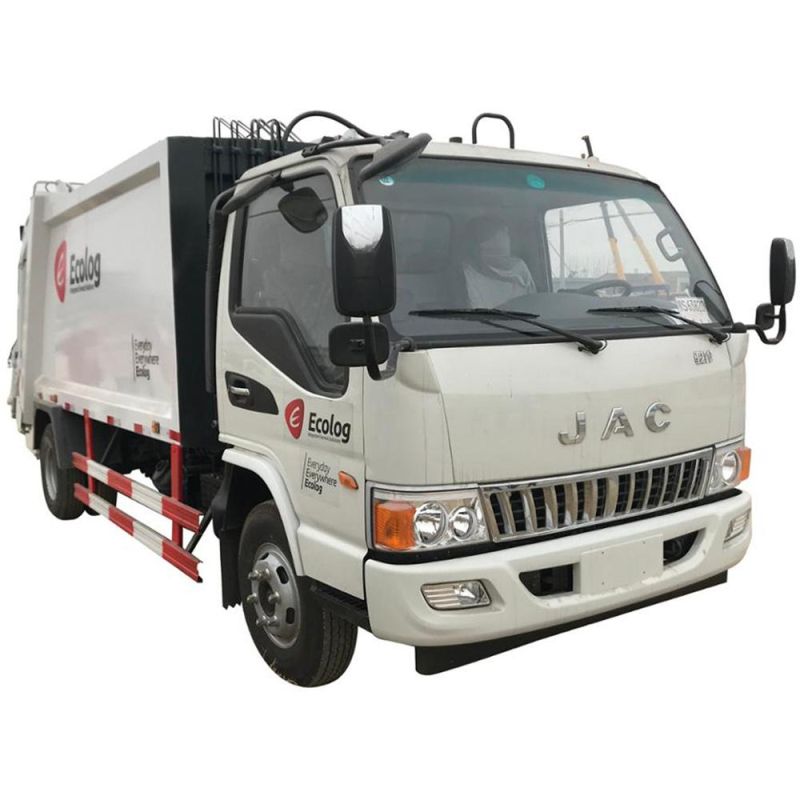 JAC 4X2 5-6m3 Garbage Truck Capacity with Compressed