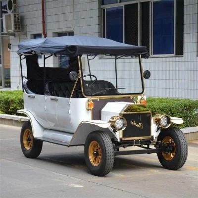 Chinese New Energy 48V 4-5 Seat Electrical Vehicle Mini Sightseeing Bus Electric Classic Car for Hotel
