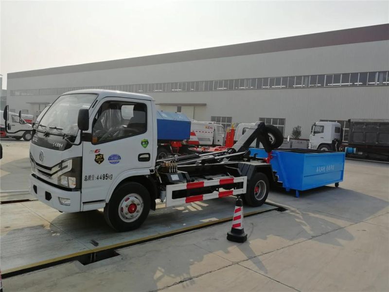 Dongfeng Frika 4X2 Hook Lift Garbage Truck with 5000 Liters Bins