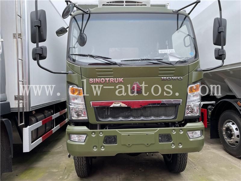10tons 12tons Sinotruk HOWO 4X4 Refrigerated Van Truck with Carrier/ Thermo King Freezer Unit