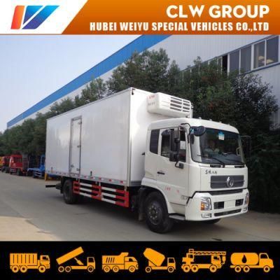 Dongfeng 8tons 10tons Refrigerated Truck with Rear Hydraulic Platform Fish/Meat/Vaccine/Vegetables Transport