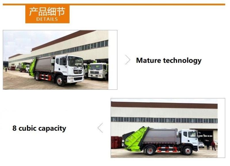 10 Ton CNG Ejection Plate Type Food Waste Collector Truck