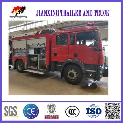 Sino 4X2 Double Cabin 6t Water Foam Tank Emergency Rescue Fire Engine Fighting Truck